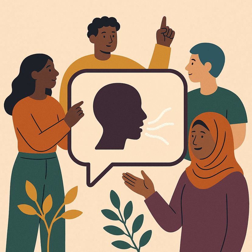Illustration zum Workshop Diskriminierungssensible Sprache
